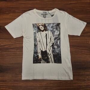 S Hysteric Glamour Tee Kurt Cobain Pick Me WHITE BLACK